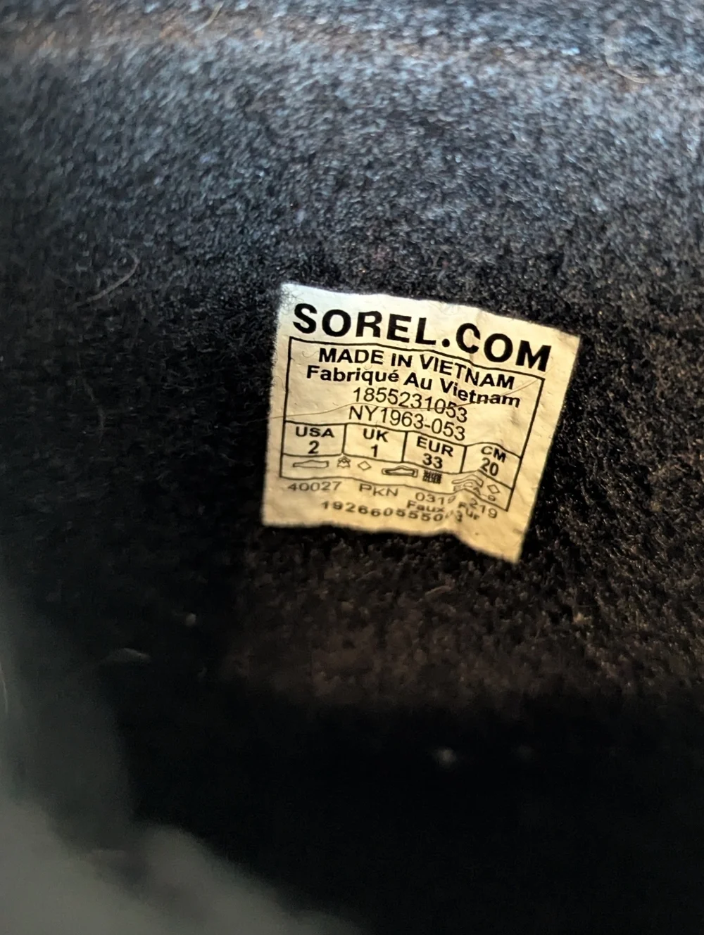 Sorel Yoot Pac TP Youth Grey Waterproof Snow Boots sz 2